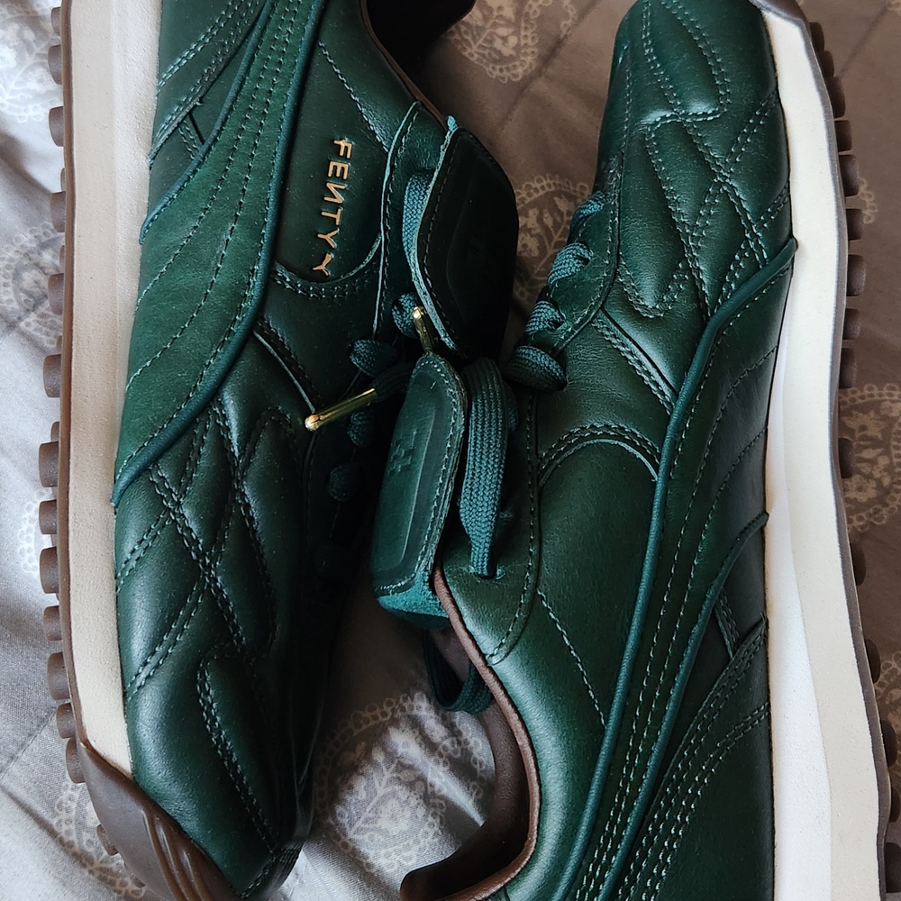 Fenty Green Quilted Sneakers
